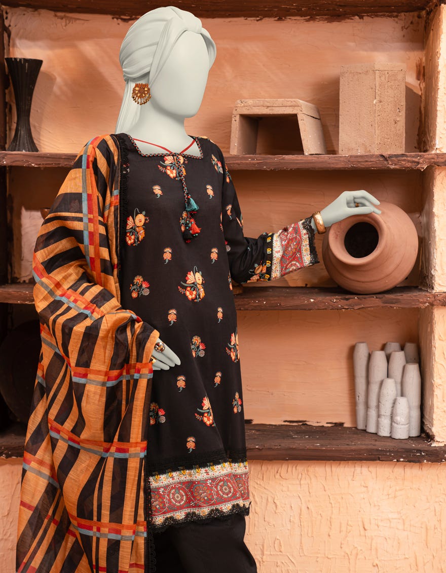 MULTICOLOR LAWN PRINTED UNSTITCHED 2PC