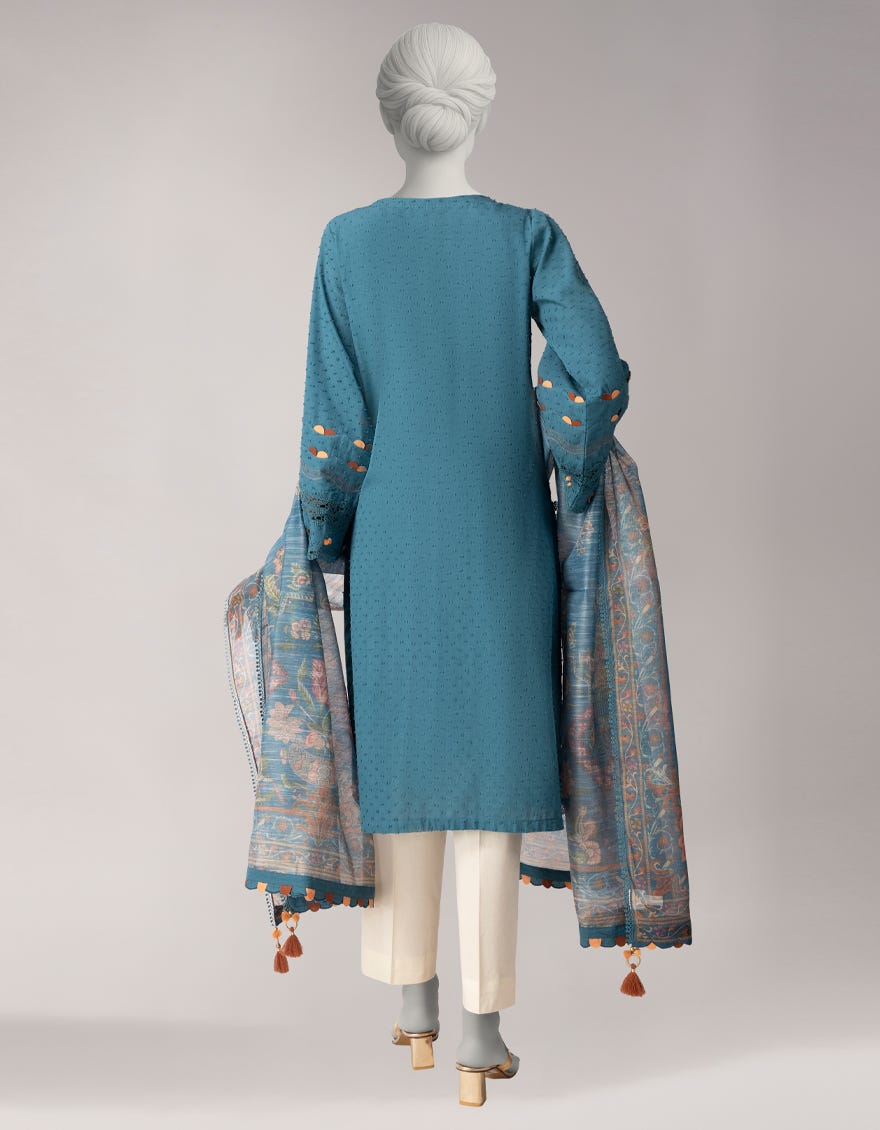 TEAL DORIA EMBROIDERED UNSTITCHED 2PC