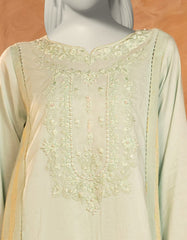BLUE PAPER COTTON EMBROIDERED KURTI