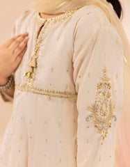 IVORY SILK EMBROIDERED 3PC STITCHED