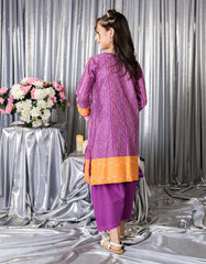 PURPLE LAWN PRINTED 3PC STITCHED