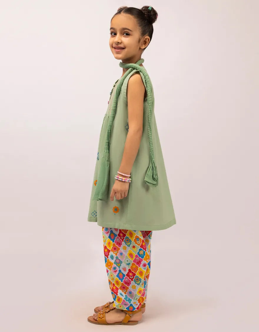 GREEN LAWN EMBROIDERED STITCHED 3PC