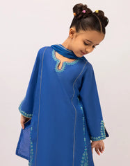 YELLOW LAWN EMBROIDERED STITCHED 3PC