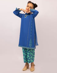 YELLOW LAWN EMBROIDERED STITCHED 3PC