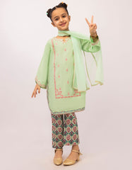 GREEN LAWN EMBROIDERED STITCHED 3PC