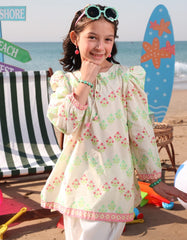 CREAM LAWN PRINTED KURTI | JGLK-S-JGS-25-2529