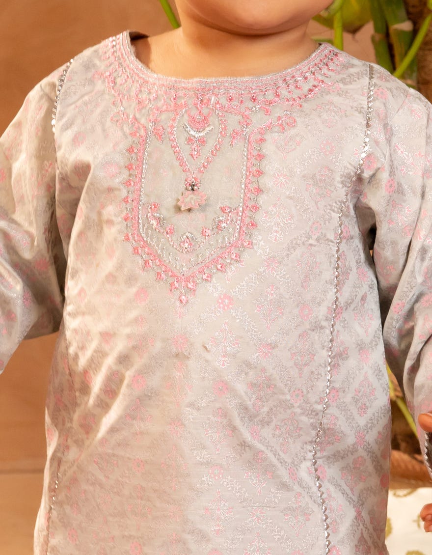 GREEN COTTON SILK EMBROIDERED 3PC STITCHED