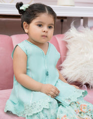 GREEN SILK EMBROIDERED 2PC STITCHED