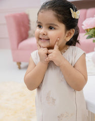 BEIGE SILK EMBROIDERED 2PC STITCHED