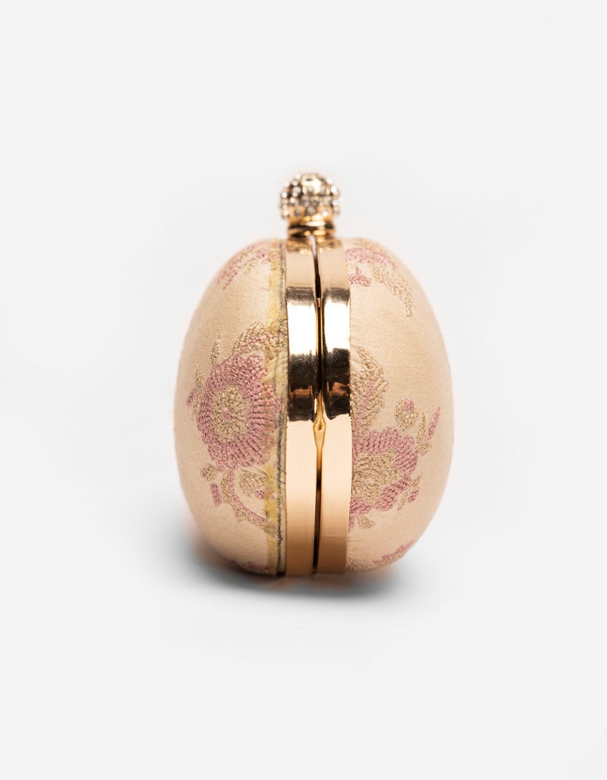BEIGE TWILL CLUTCH