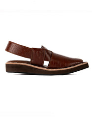BROWN PLAIN PESHAWARI SANDALS