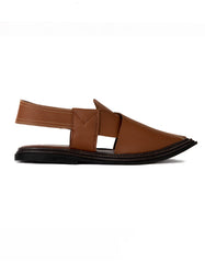 BROWN PLAIN PESHAWARI SANDALS