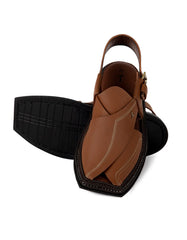 BROWN PLAIN PESHAWARI SANDALS