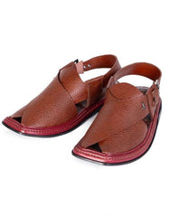 MAROON TEXTURED PESHAWARI SANDALS