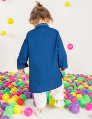 BLUE BLENDED KAMEEZ SHALWAR