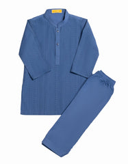 BLUE SEMI-FORMAL KAMEEZ SHALWAR