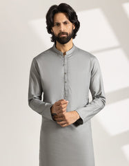 GREY COTTON SEMI-FORMAL KURTA