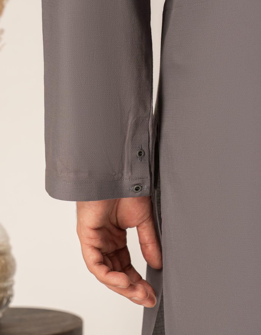 GREY COTTON SEMI-FORMAL KURTA
