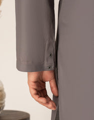 GREY COTTON SEMI-FORMAL KURTA