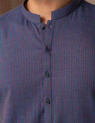 BLUE COTTON BUNNAT CASUAL KURTA