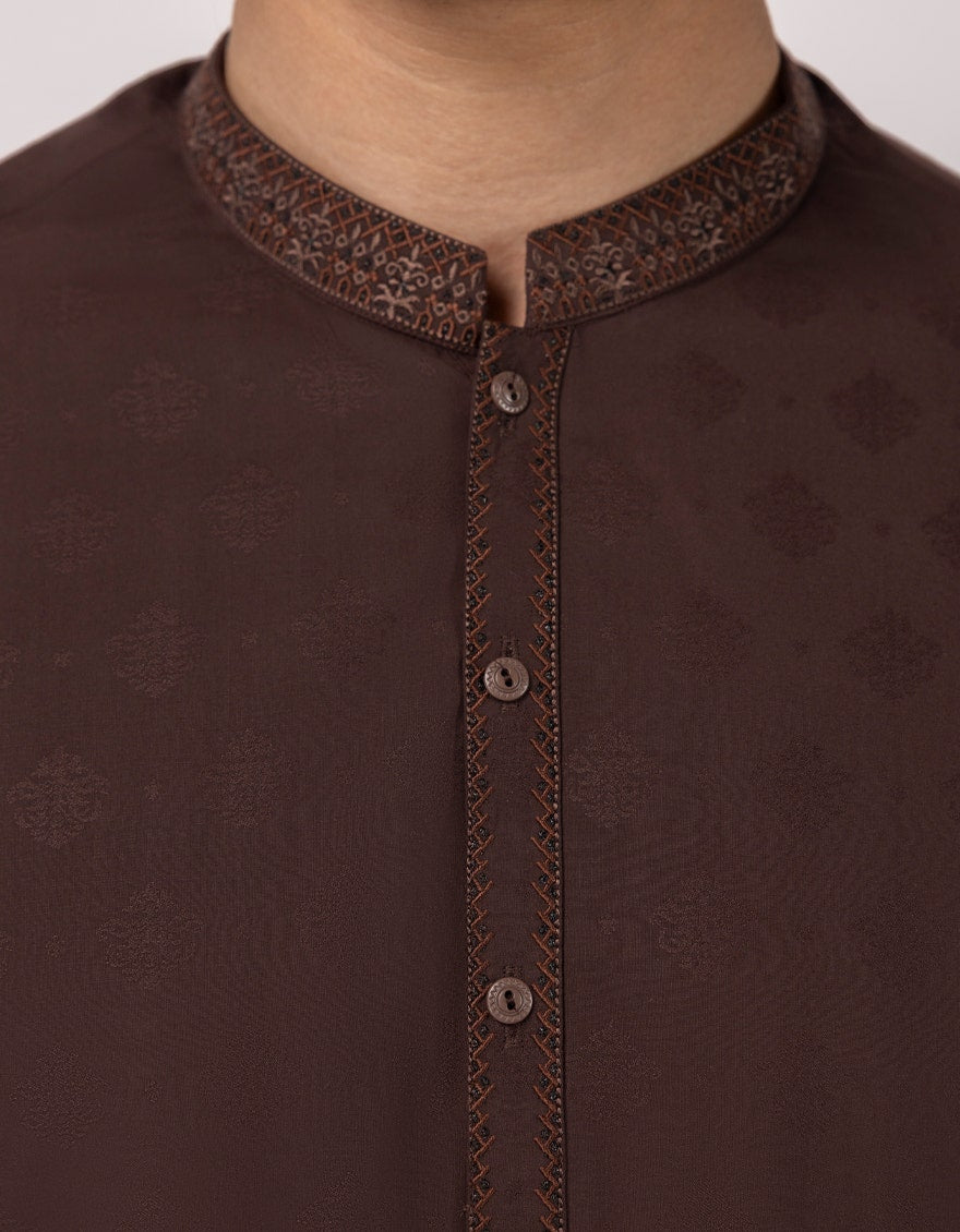 BROWN SEMI-FORMAL KURTA