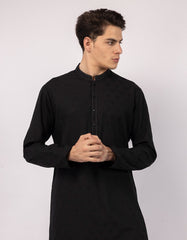 BLACK SEMI-FORMAL KURTA