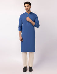 BLUE BLENDED SEMI-FORMAL KURTA