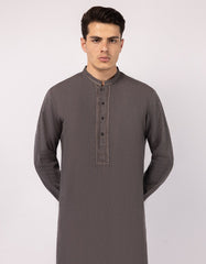 CHARCOAL GREY SEMI-FORMAL KURTA