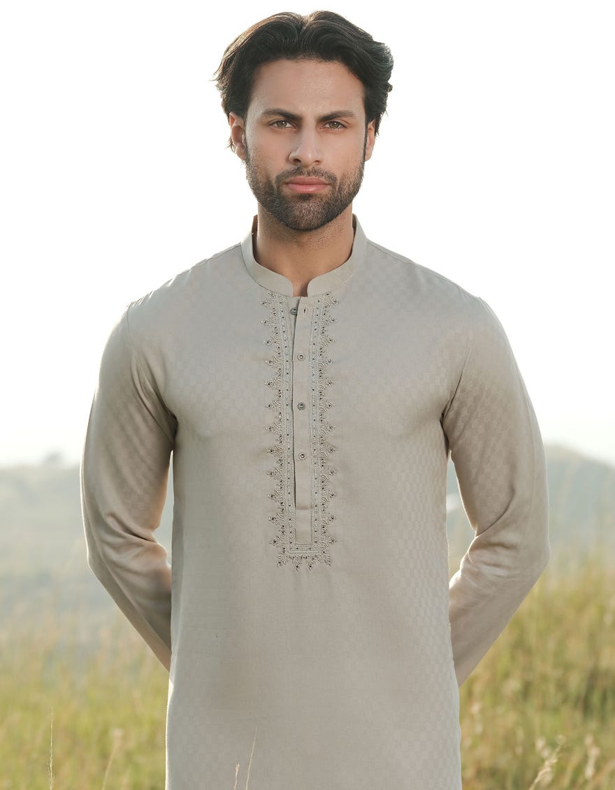 JADE GREEN BLENDED FORMAL KURTA