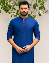 BLUE COTTON KURTA | JJK-S-90489