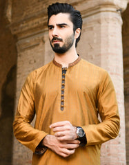 GOLD BROWN BLENDED SPECIAL KURTA