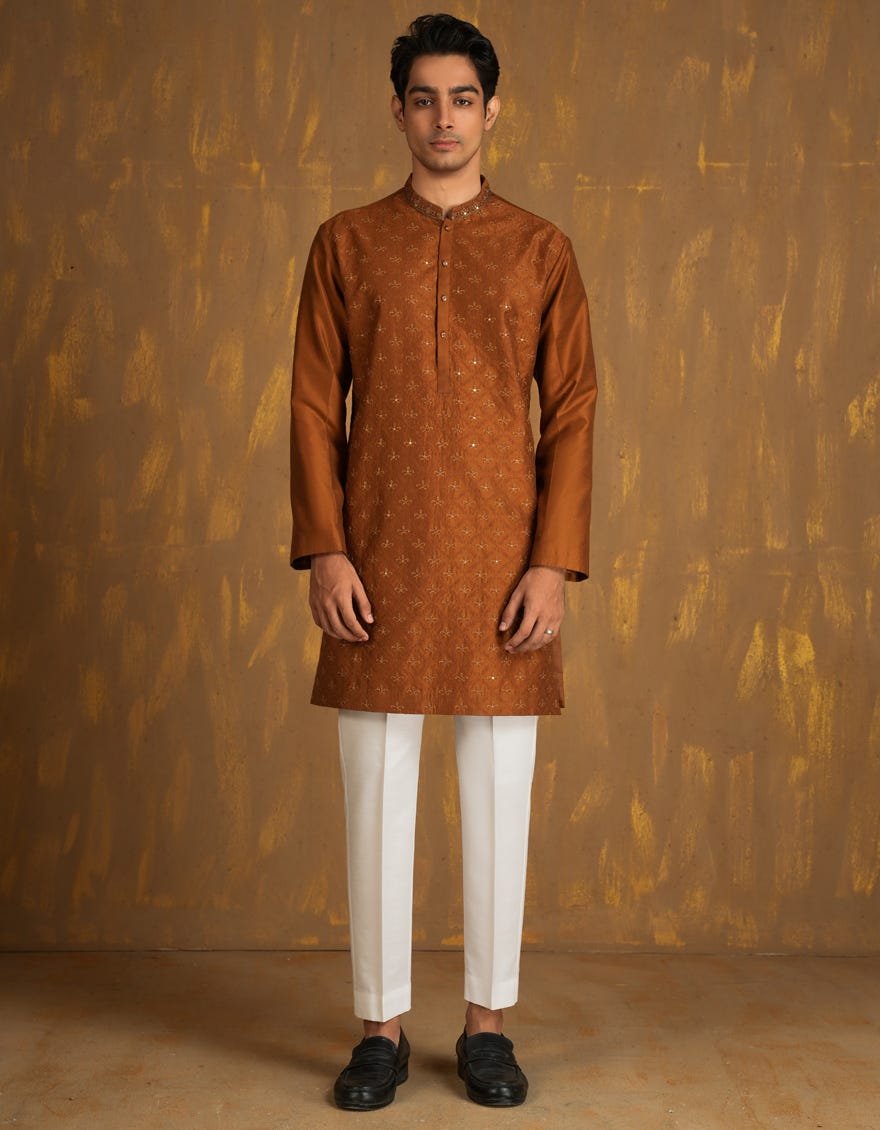 RUST BLENDED SPECIAL KURTA