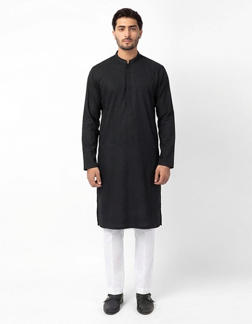 charcoal-cotton-semi-formal-kurta-jjks33898