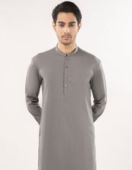 ASH GREY BLENDED KURTA TROUSER