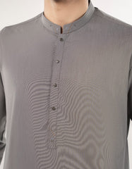 ASH GREY BLENDED KURTA TROUSER