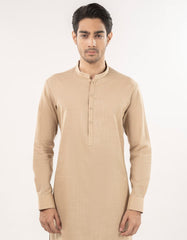 BEIGE COTTON KURTA TROUSER | JJKP-A-33168