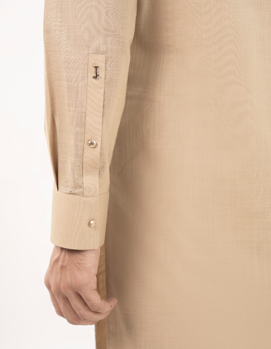 BEIGE COTTON KURTA TROUSER | JJKP-A-33168
