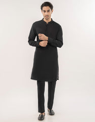 BLACK COTTON KURTA TROUSER | JJKP-W-33169