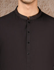 DARK BROWN BLENDED KURTA TROUSER | JJKP-A-33199