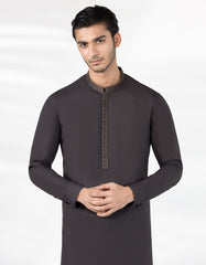 DARK BROWN BLENDED KURTA TROUSER