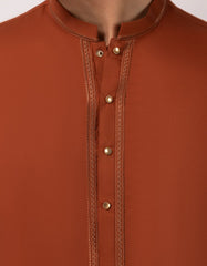 RUST BLENDED SEMI-FORMAL KURTA TROUSERS