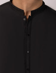 BLACK SEMI-FORMAL KURTA TROUSERS