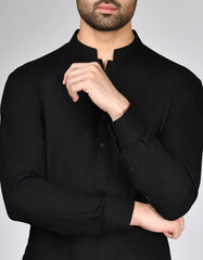 BLACK BLENDED KURTA TROUSER | JJKP-A-47325