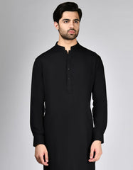BLACK BLENDED KURTA TROUSER | JJKP-A-47325