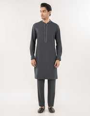 DARK GREEN BLENDED KURTA TROUSER