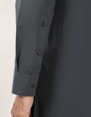 DARK GREEN BLENDED SEMI-FORMAL KAMEEZ SHALWAR