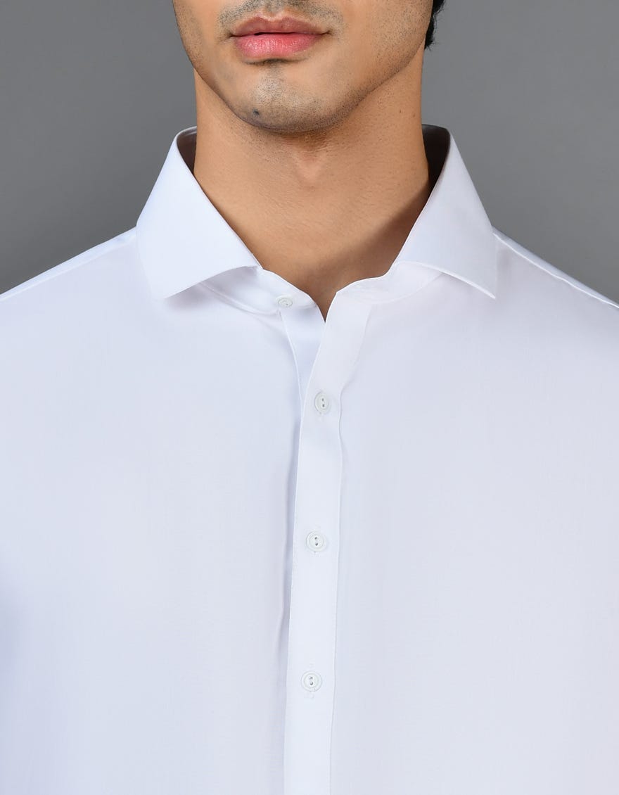WHITE BLENDED CASUAL KAMEEZ SHALWAR