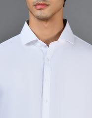WHITE BLENDED CASUAL KAMEEZ SHALWAR