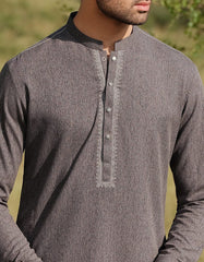 DARK GREY BLENDED KAMEEZ SHALWAR | JJKS-W-33152