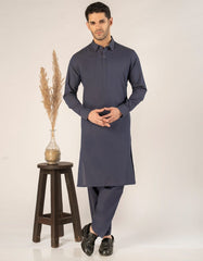NAVY BLUE COTTON CASUAL KAMEEZ SHALWAR